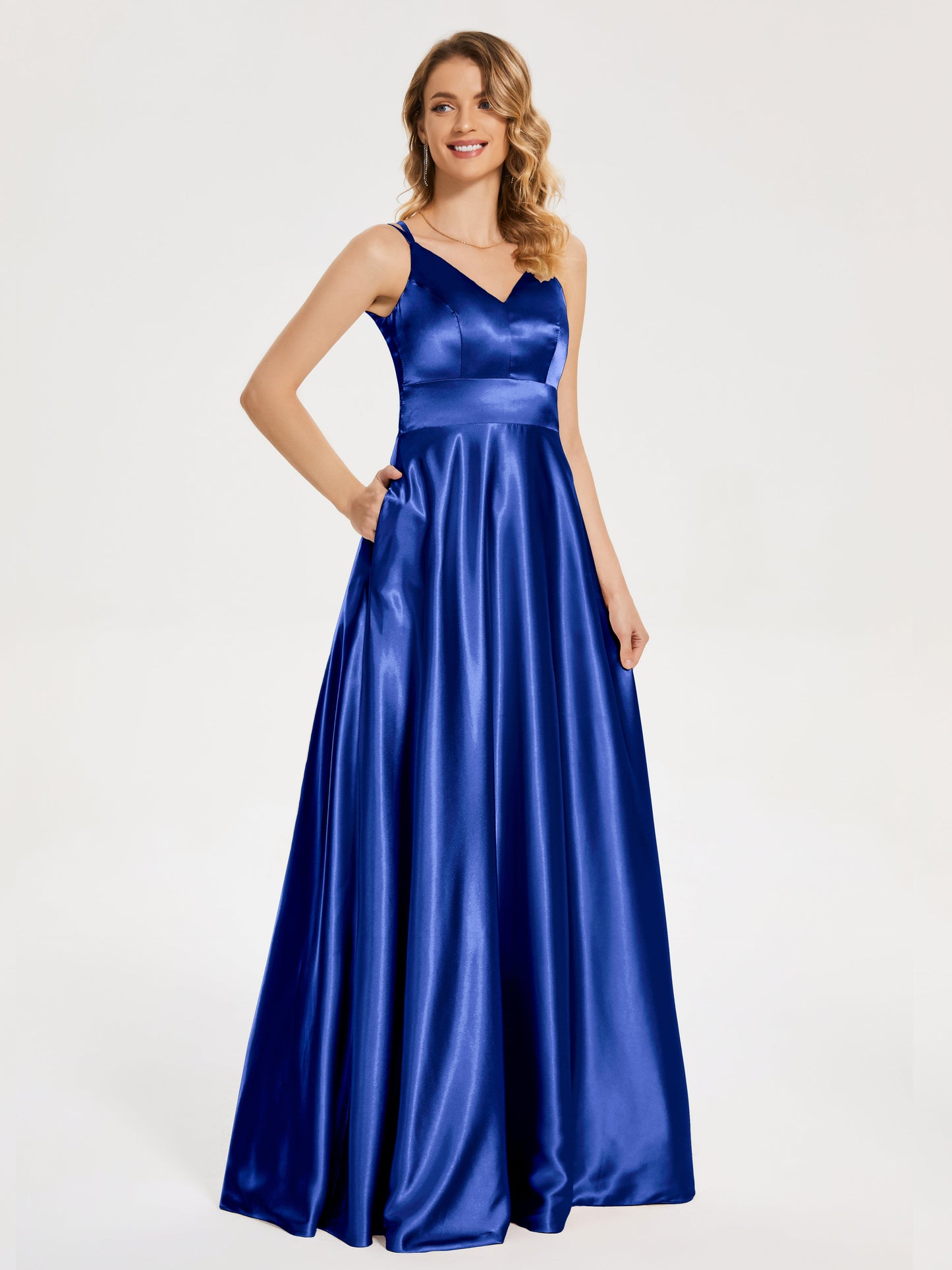 Briella Spaghetti Straps Soft Satin Bridesmaid Dress