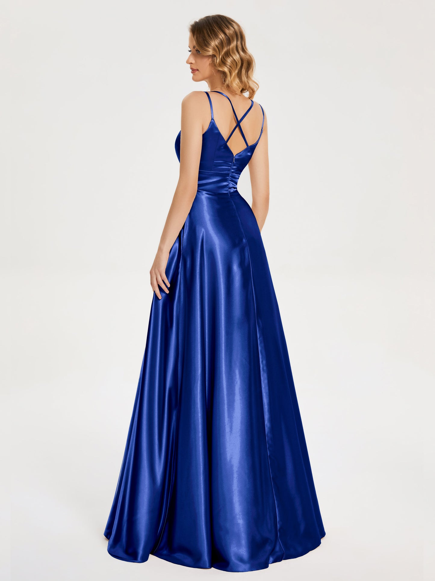 Briella Spaghetti Straps Soft Satin Bridesmaid Dress
