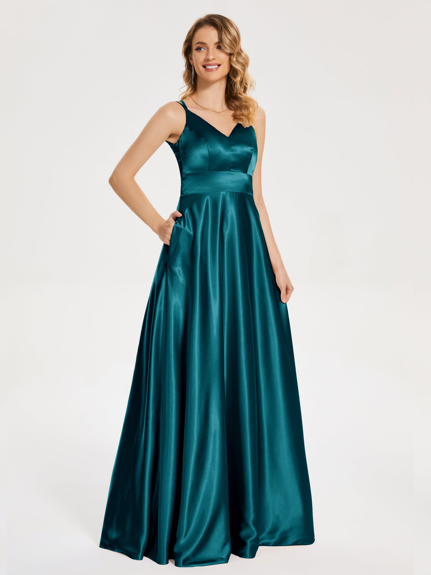 Briella Spaghetti Straps Soft Satin Bridesmaid Dress
