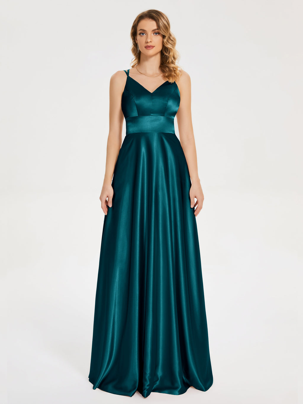 Briella Spaghetti Straps Soft Satin Bridesmaid Dress