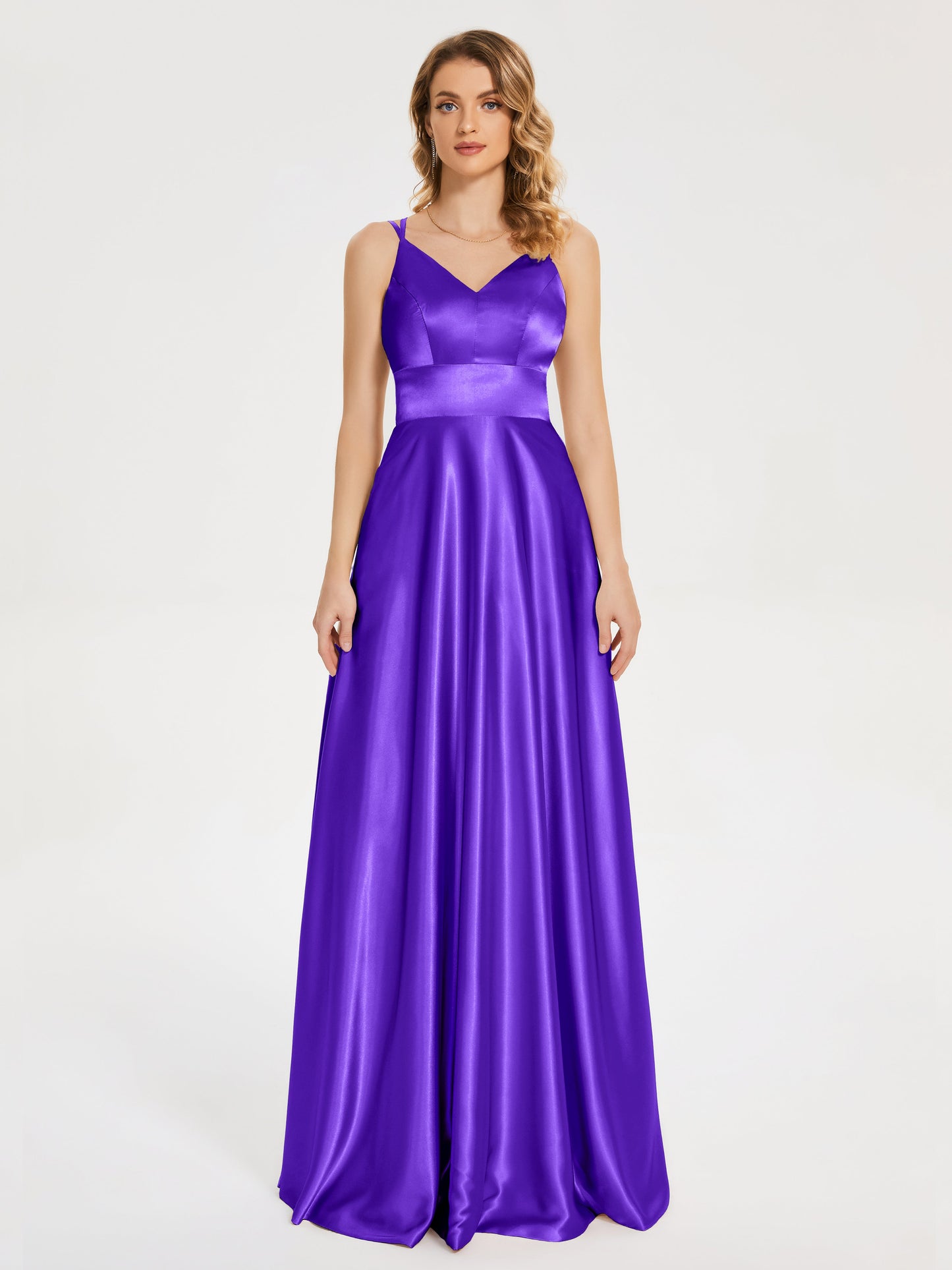 Briella Spaghetti Straps Soft Satin Bridesmaid Dress