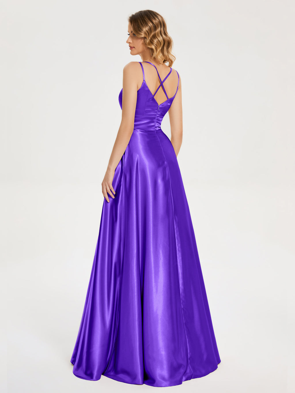 Briella Spaghetti Straps Soft Satin Bridesmaid Dress