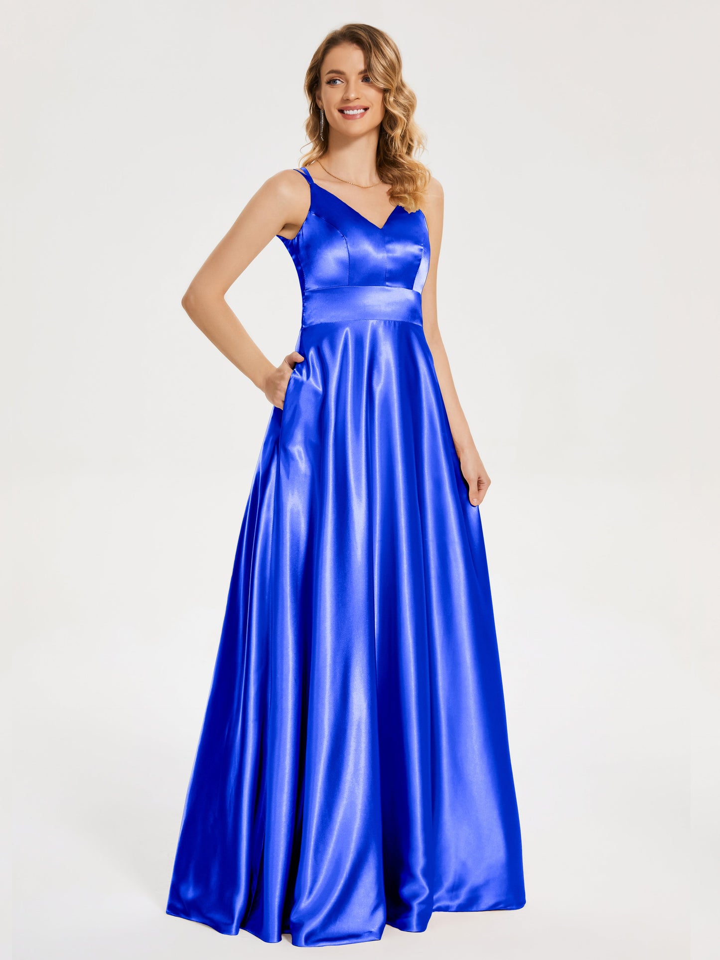 Briella Spaghetti Straps Soft Satin Bridesmaid Dress