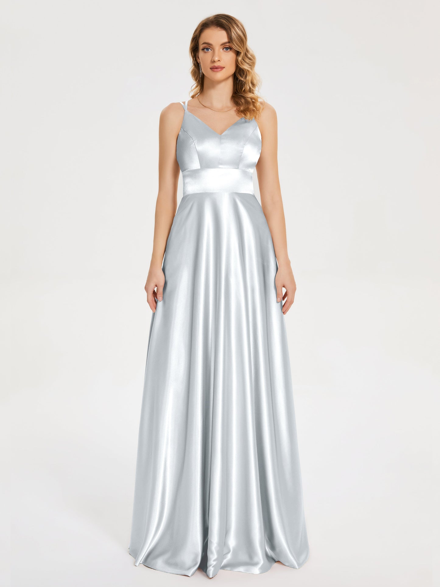 Briella Spaghetti Straps Soft Satin Bridesmaid Dress