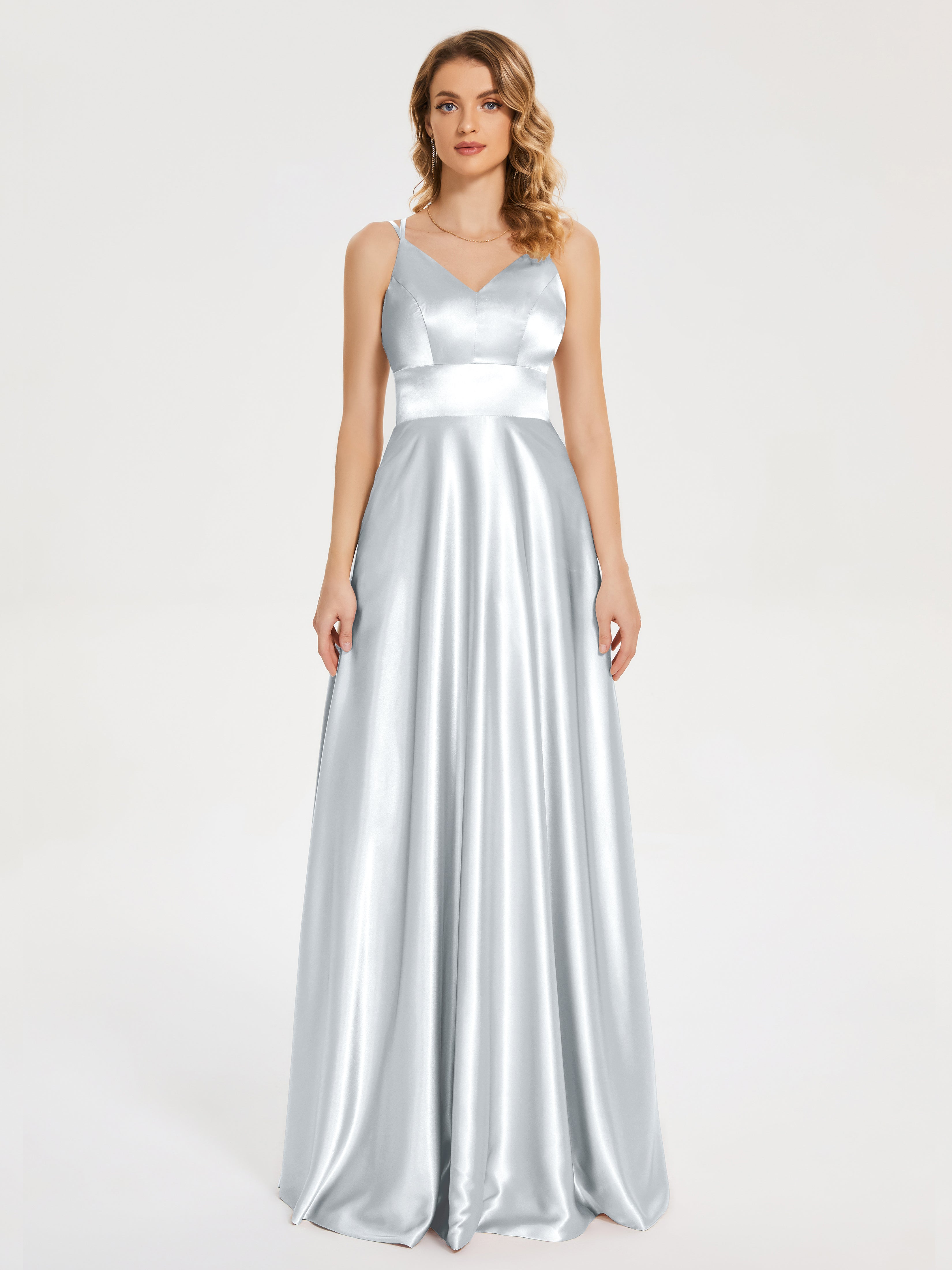 Briella Spaghetti Straps Soft Satin Bridesmaid Dress