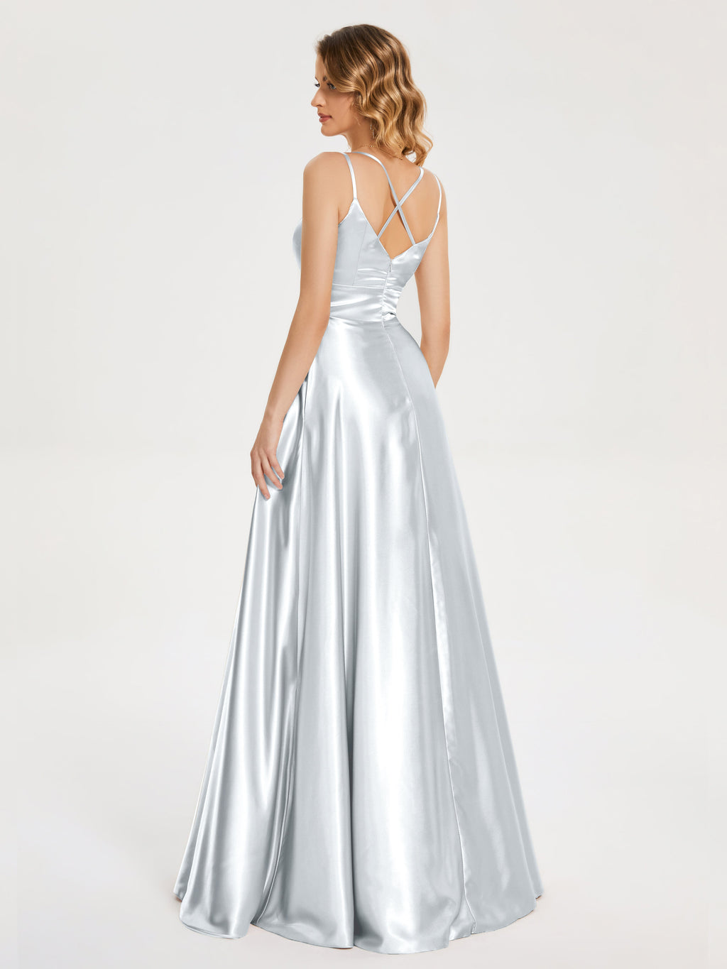 Briella Spaghetti Straps Soft Satin Bridesmaid Dress