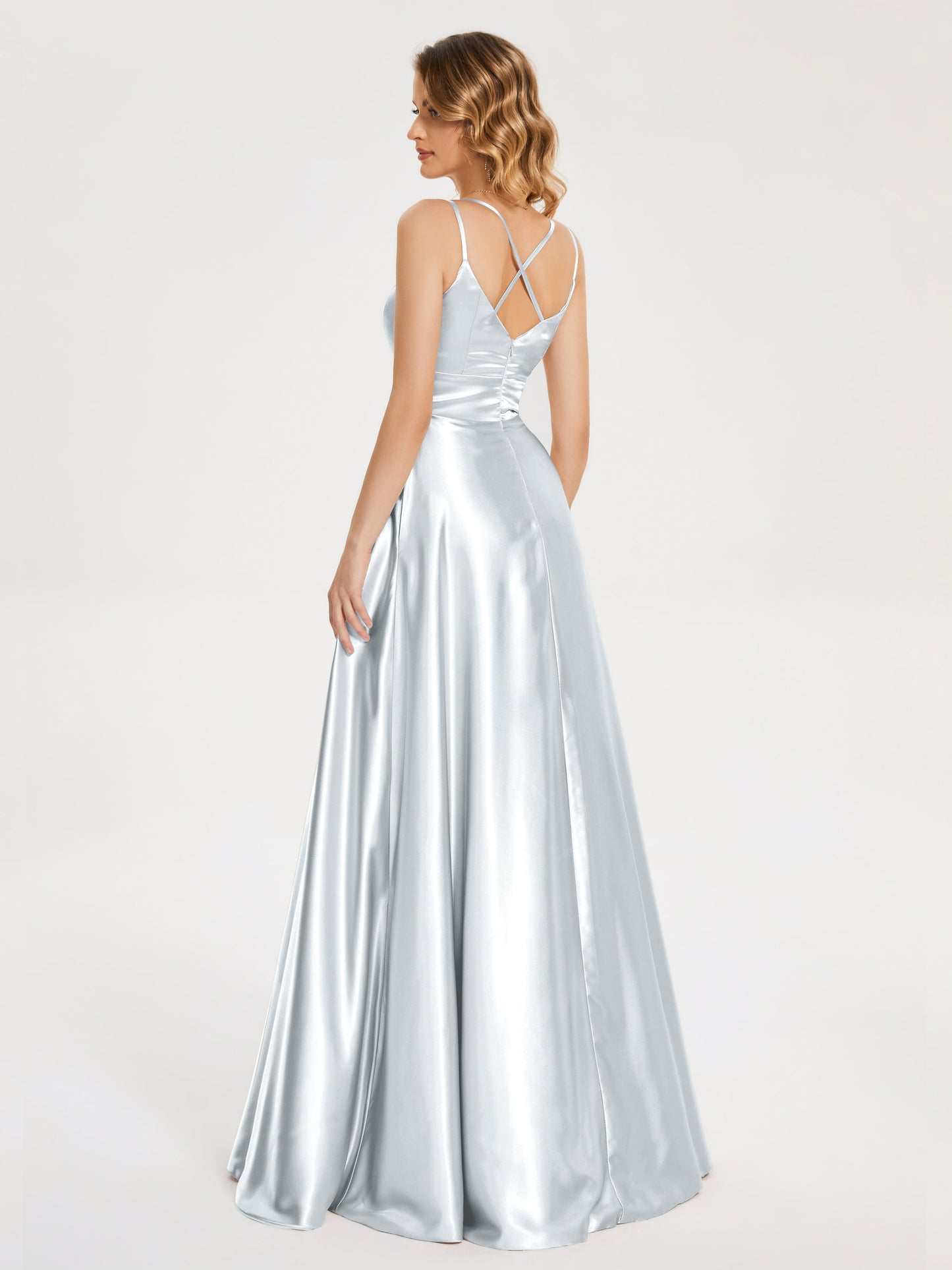 Briella Spaghetti Straps Soft Satin Bridesmaid Dress