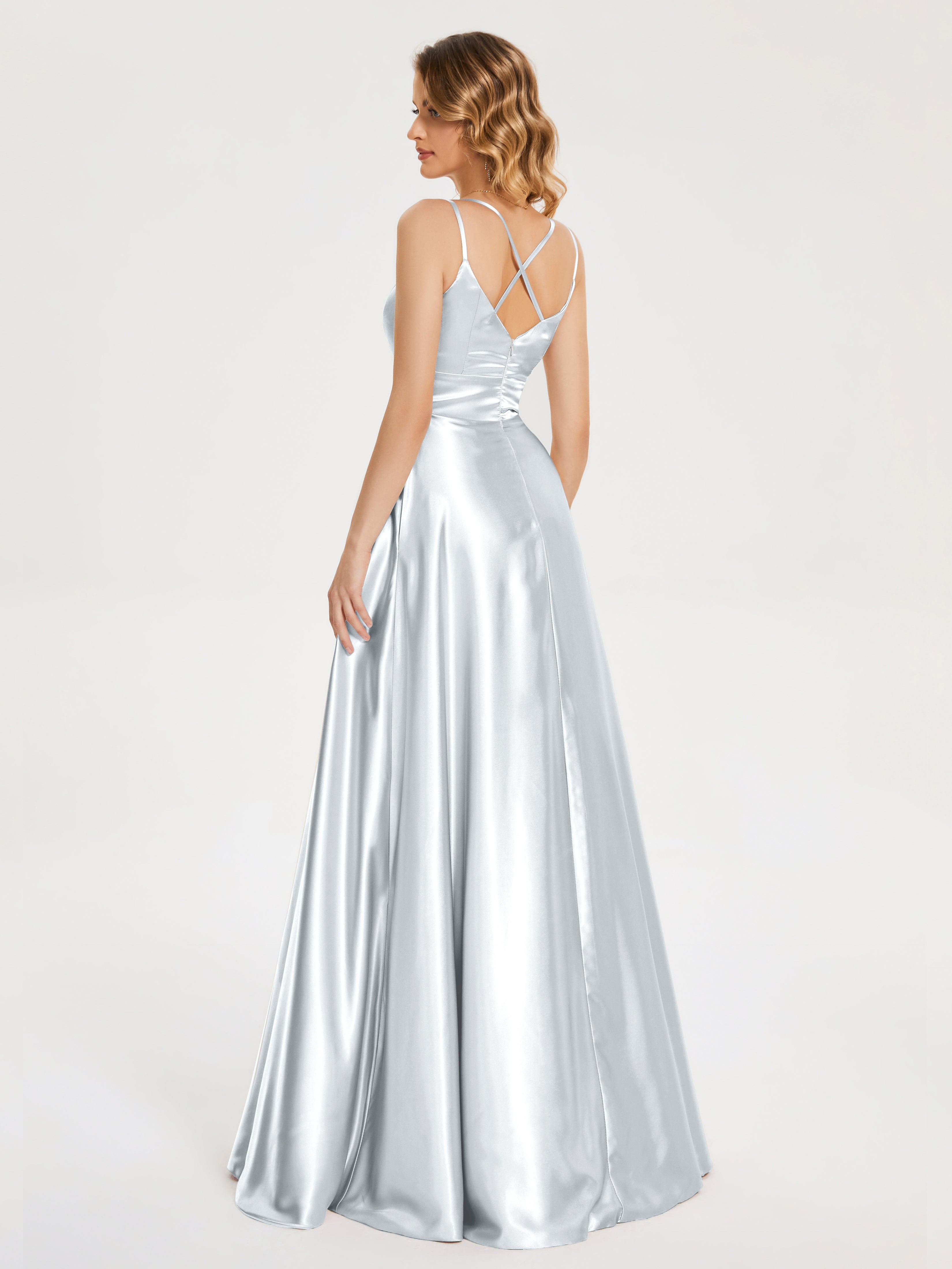 Briella Spaghetti Straps Soft Satin Bridesmaid Dress