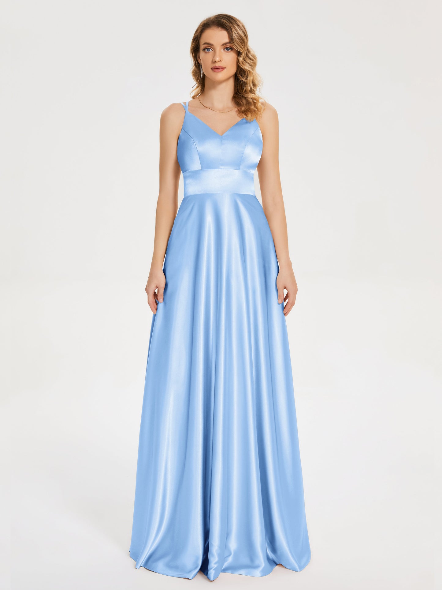 Briella Spaghetti Straps Soft Satin Bridesmaid Dress