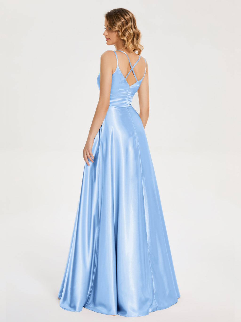 Briella Spaghetti Straps Soft Satin Bridesmaid Dress
