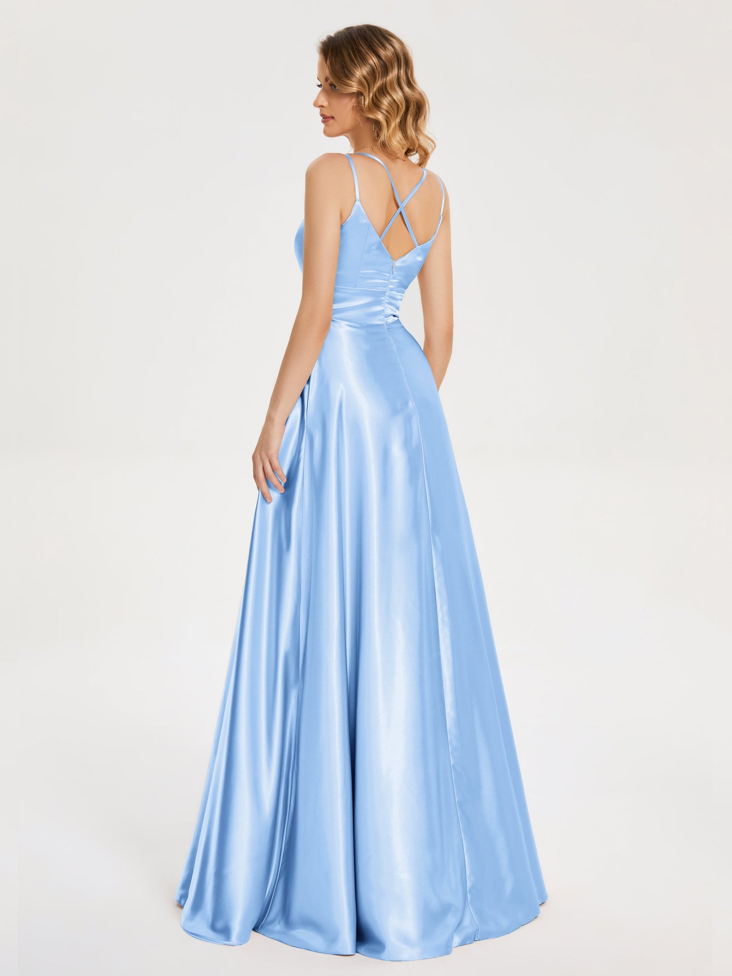 Briella Spaghetti Straps Soft Satin Bridesmaid Dress
