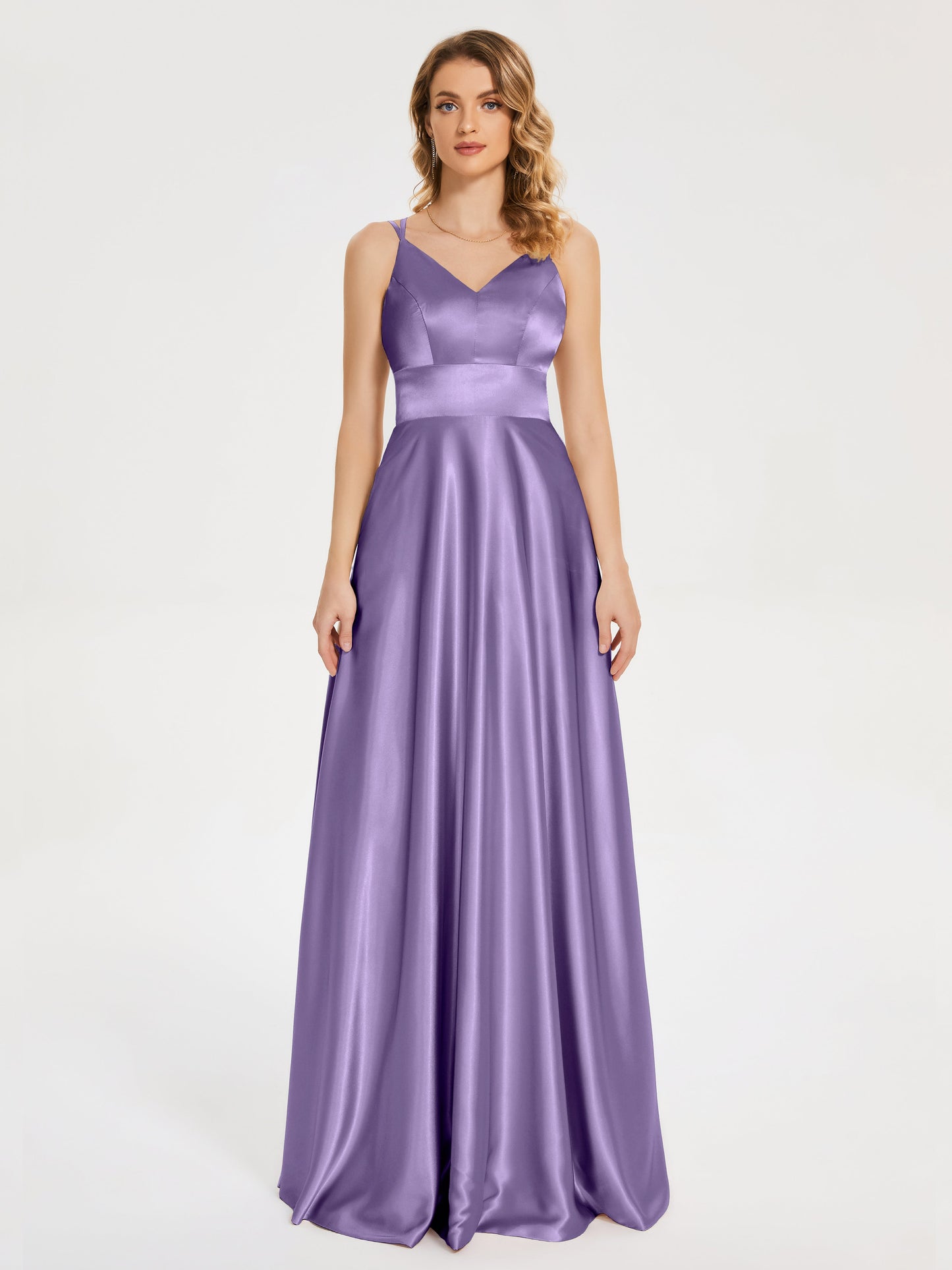 Briella Spaghetti Straps Soft Satin Bridesmaid Dress