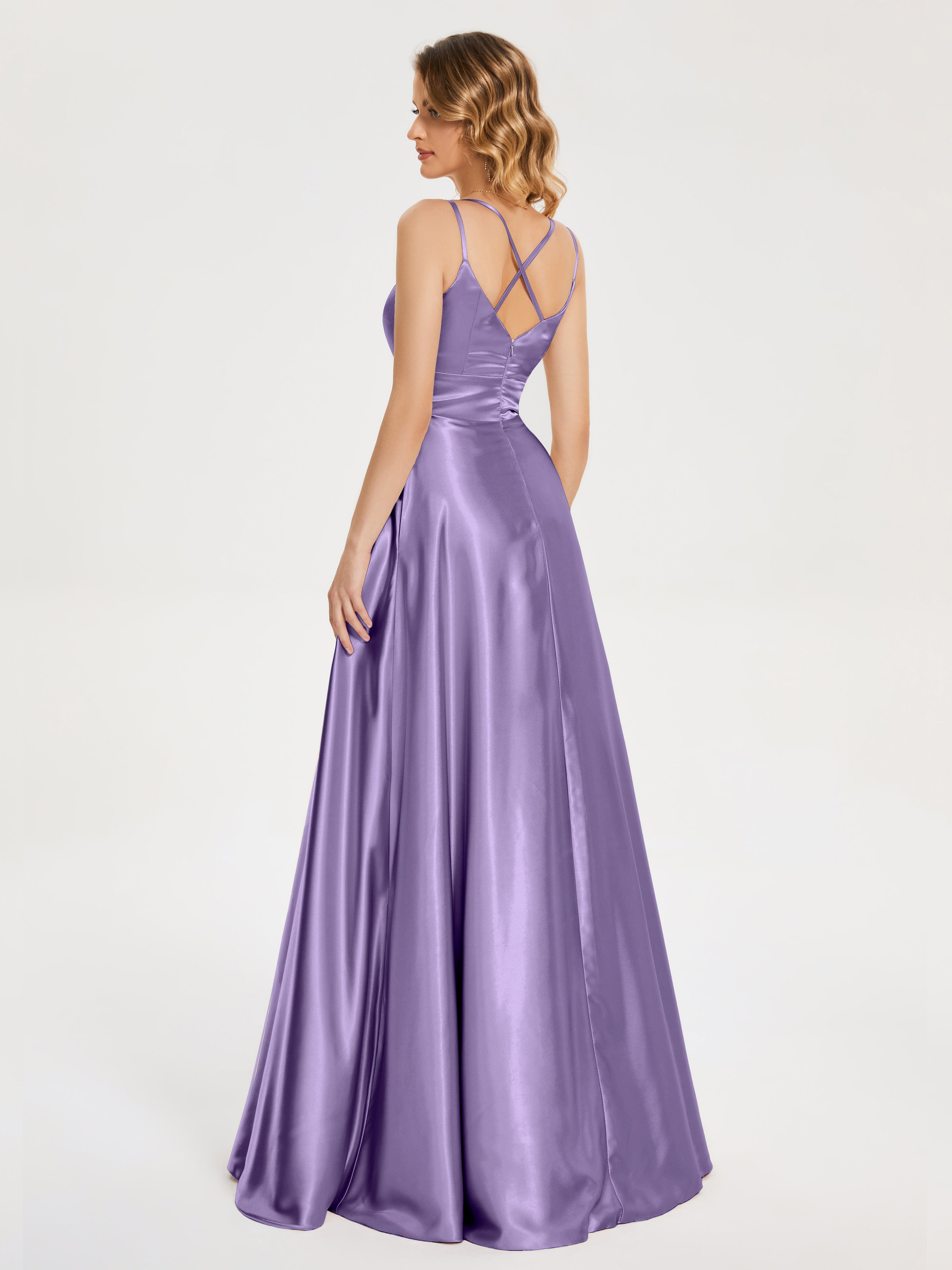 Briella Spaghetti Straps Soft Satin Bridesmaid Dress