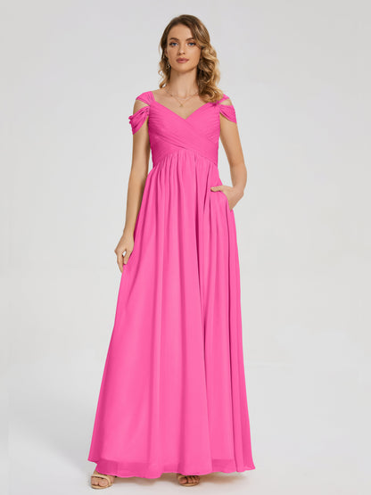 Charlee Straps Side Slit Empire Bridesmaid Dress