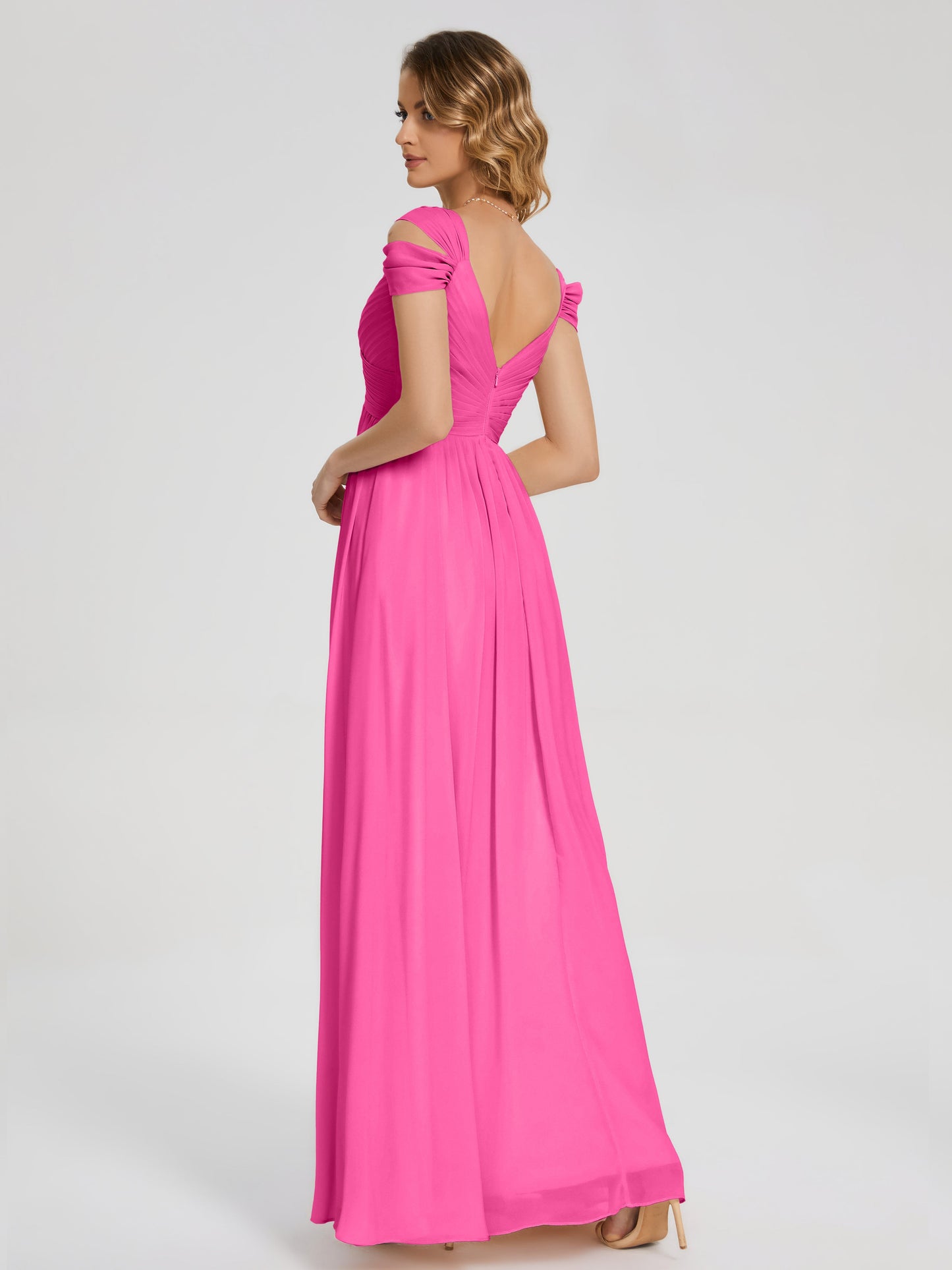 Charlee Straps Side Slit Empire Bridesmaid Dress