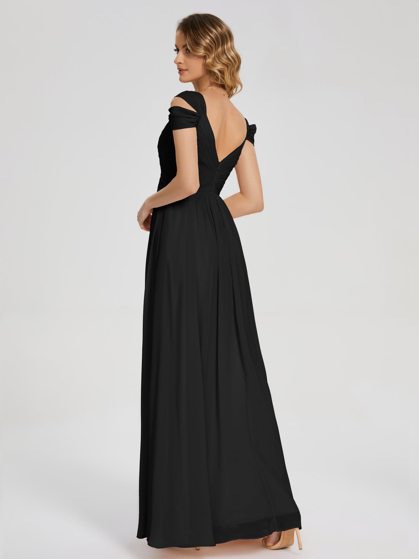 Charlee Straps Side Slit Empire Bridesmaid Dress