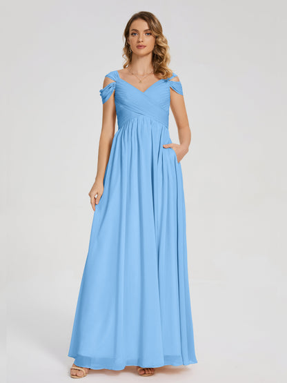 Charlee Straps Side Slit Empire Bridesmaid Dress