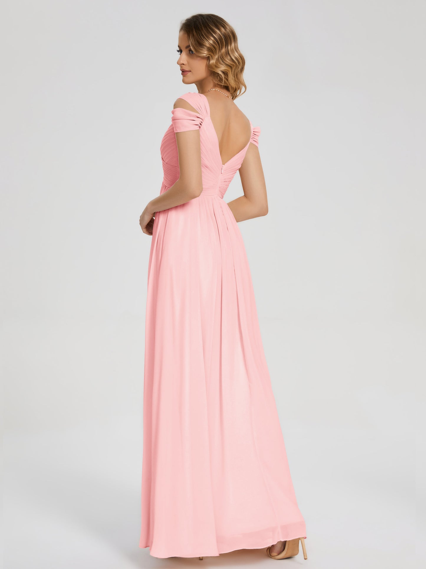 Charlee Straps Side Slit Empire Bridesmaid Dress