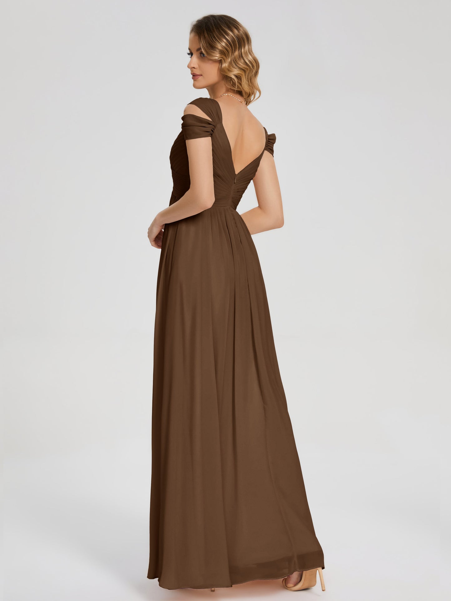 Charlee Straps Side Slit Empire Bridesmaid Dress