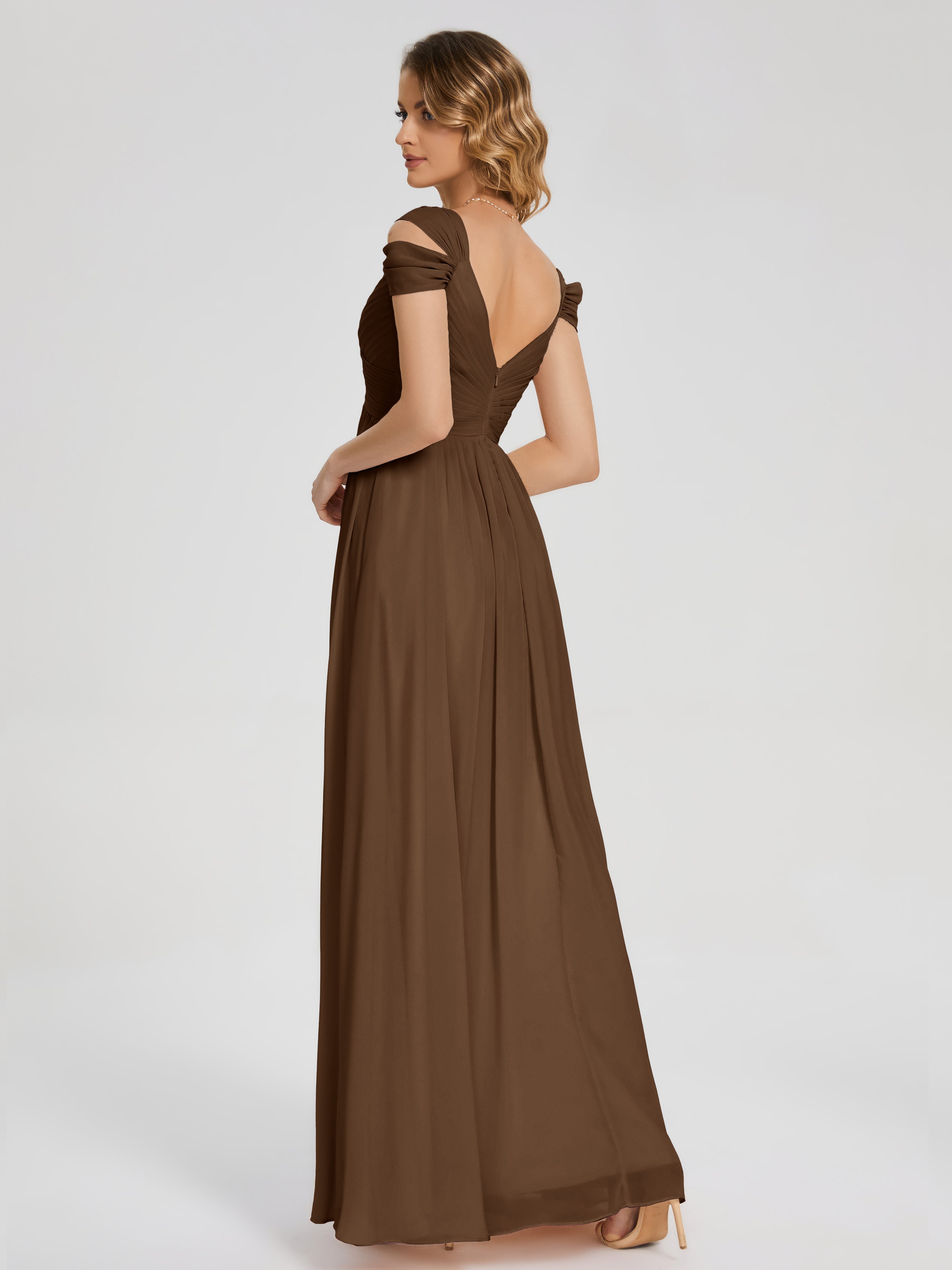 Charlee Straps Side Slit Empire Bridesmaid Dress