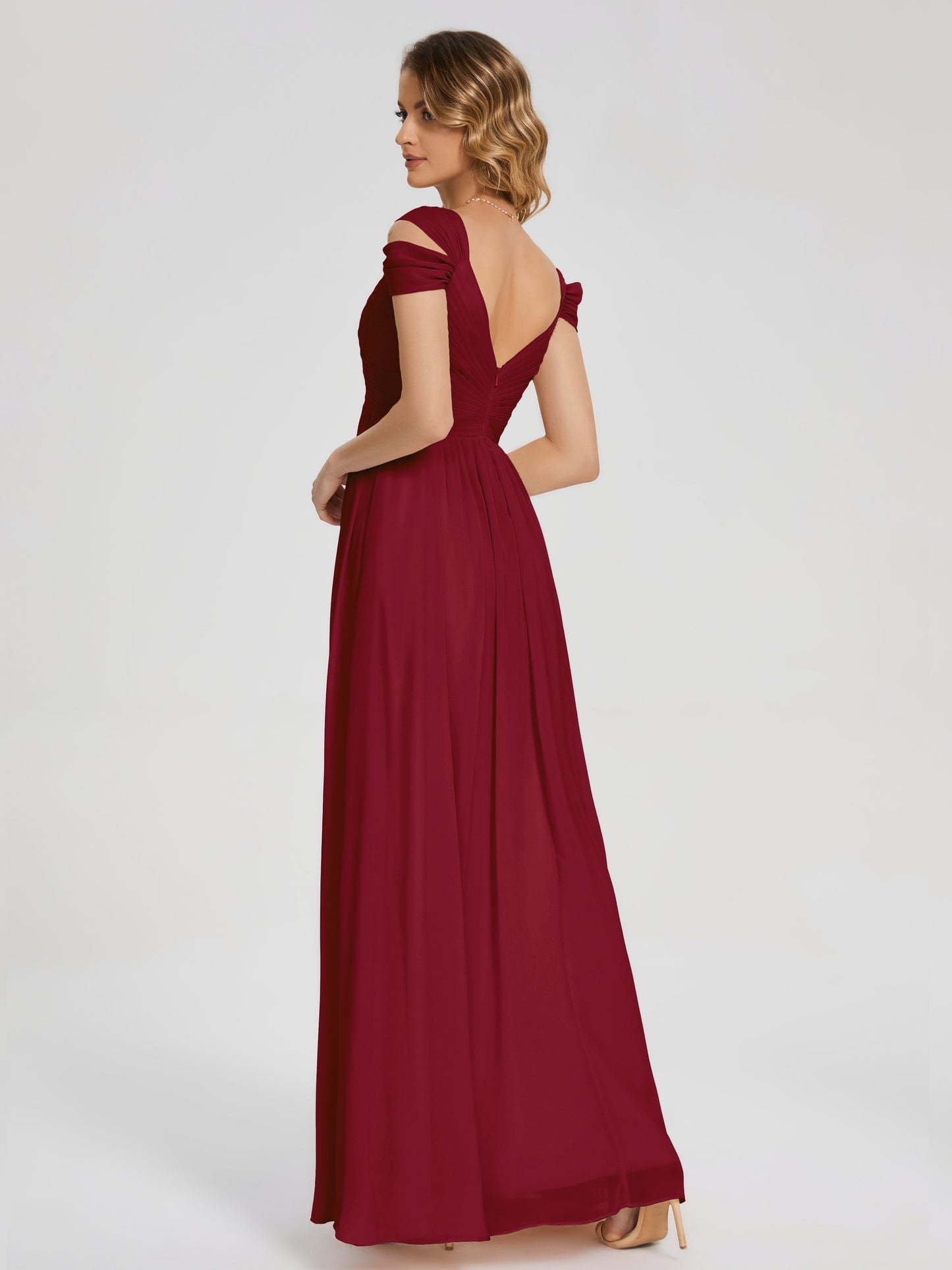 Charlee Straps Side Slit Empire Bridesmaid Dress