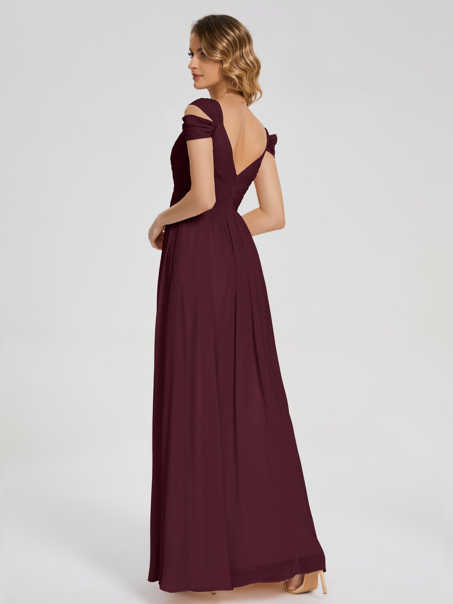 Charlee Straps Side Slit Empire Bridesmaid Dress