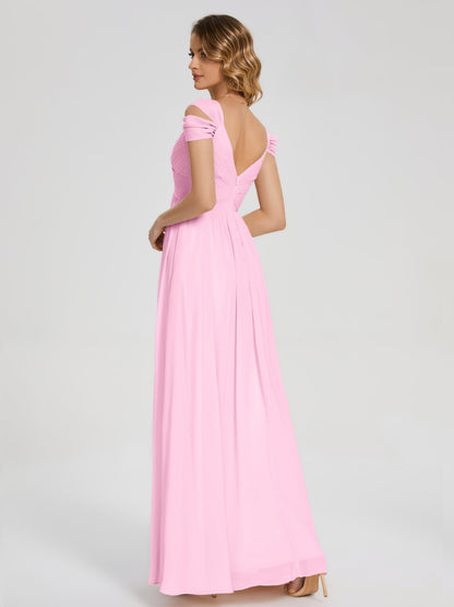Charlee Straps Side Slit Empire Bridesmaid Dress