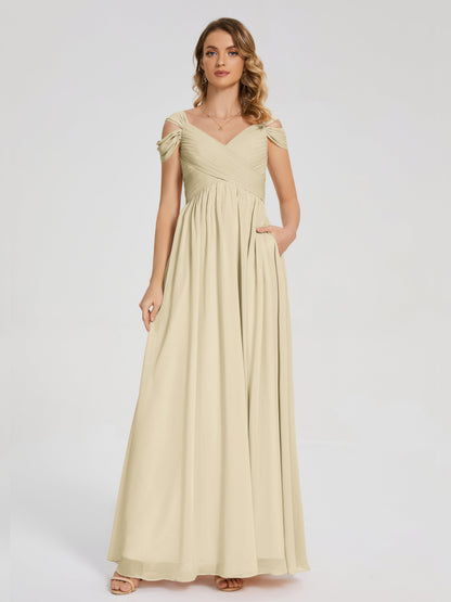 Charlee Straps Side Slit Empire Bridesmaid Dress
