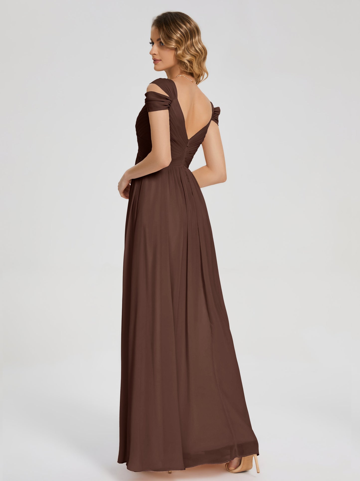 Charlee Straps Side Slit Empire Bridesmaid Dress