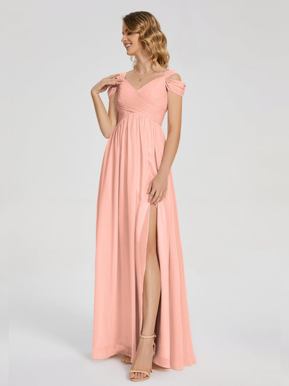 Charlee Straps Side Slit Empire Bridesmaid Dress