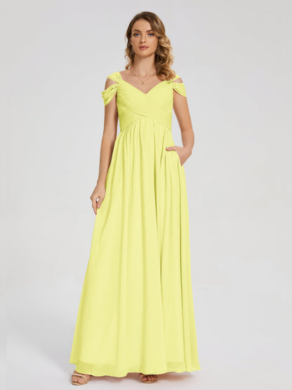 Charlee Straps Side Slit Empire Bridesmaid Dress