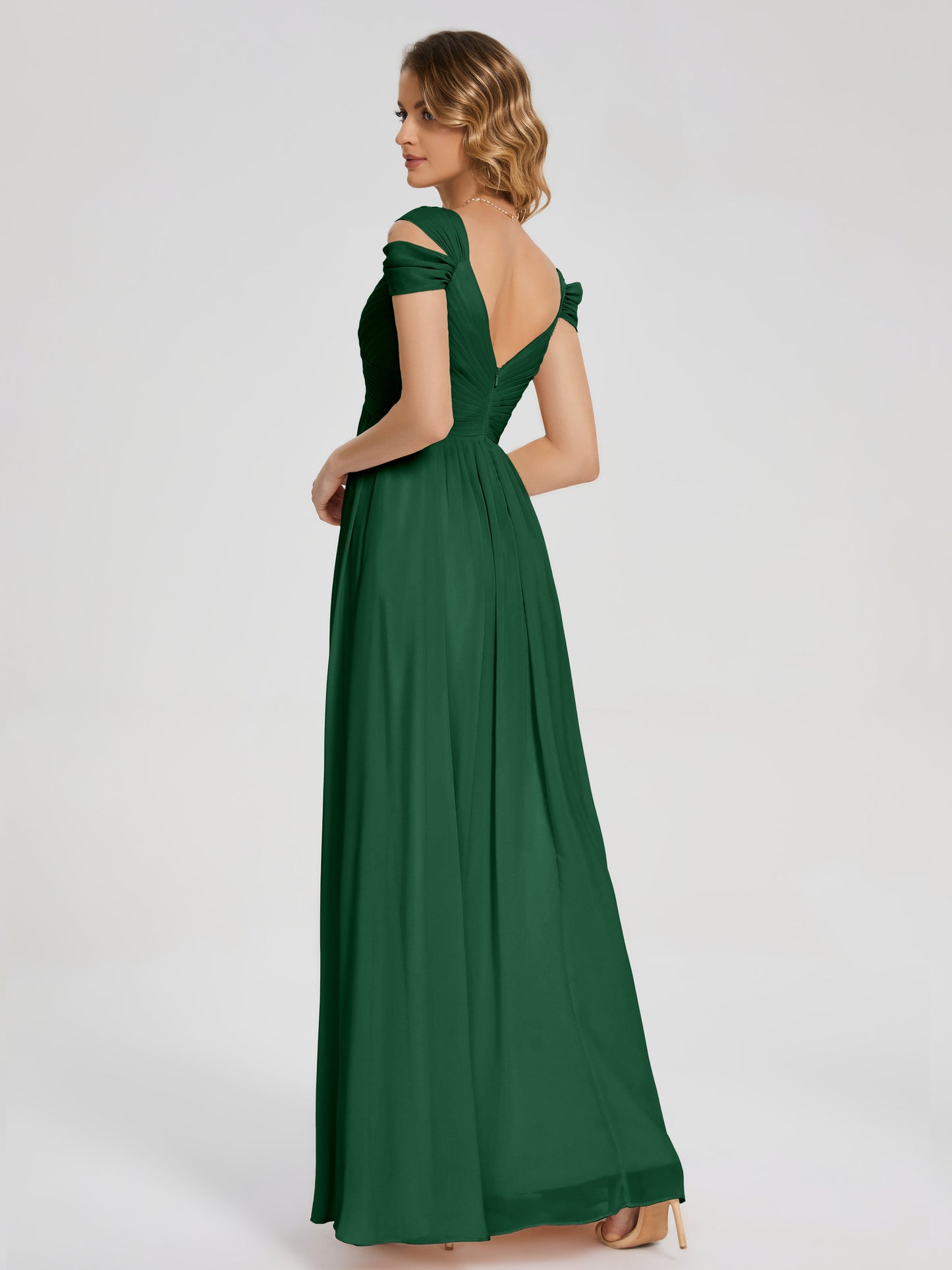 Charlee Straps Side Slit Empire Bridesmaid Dress