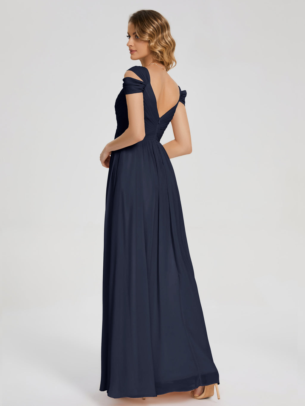 Charlee Straps Side Slit Empire Bridesmaid Dress