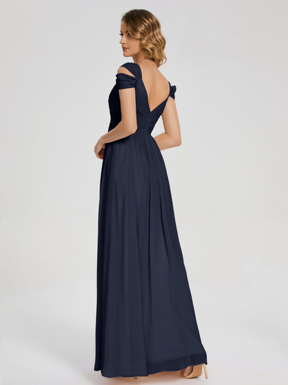 Charlee Straps Side Slit Empire Bridesmaid Dress