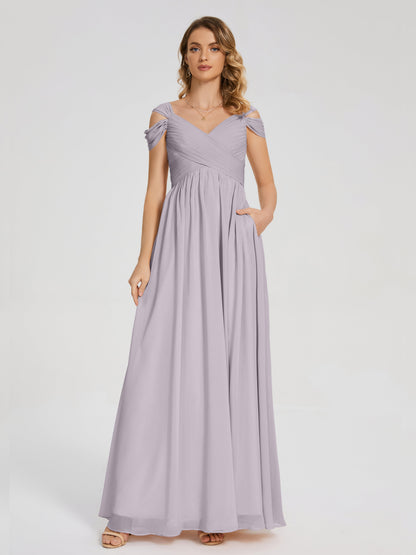 Charlee Straps Side Slit Empire Bridesmaid Dress