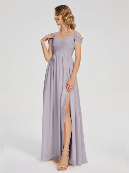 Charlee Straps Side Slit Empire Bridesmaid Dress