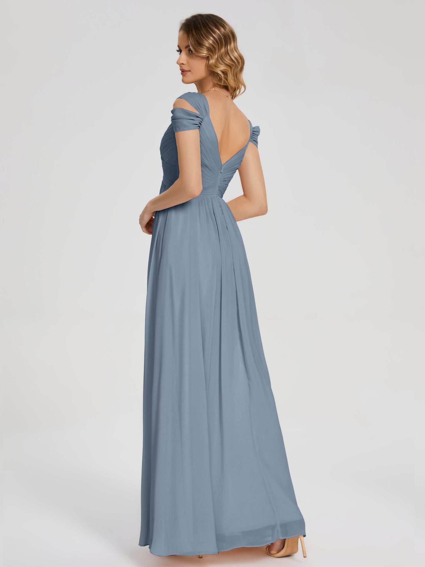 Charlee Straps Side Slit Empire Bridesmaid Dress