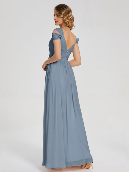 Charlee Straps Side Slit Empire Bridesmaid Dress