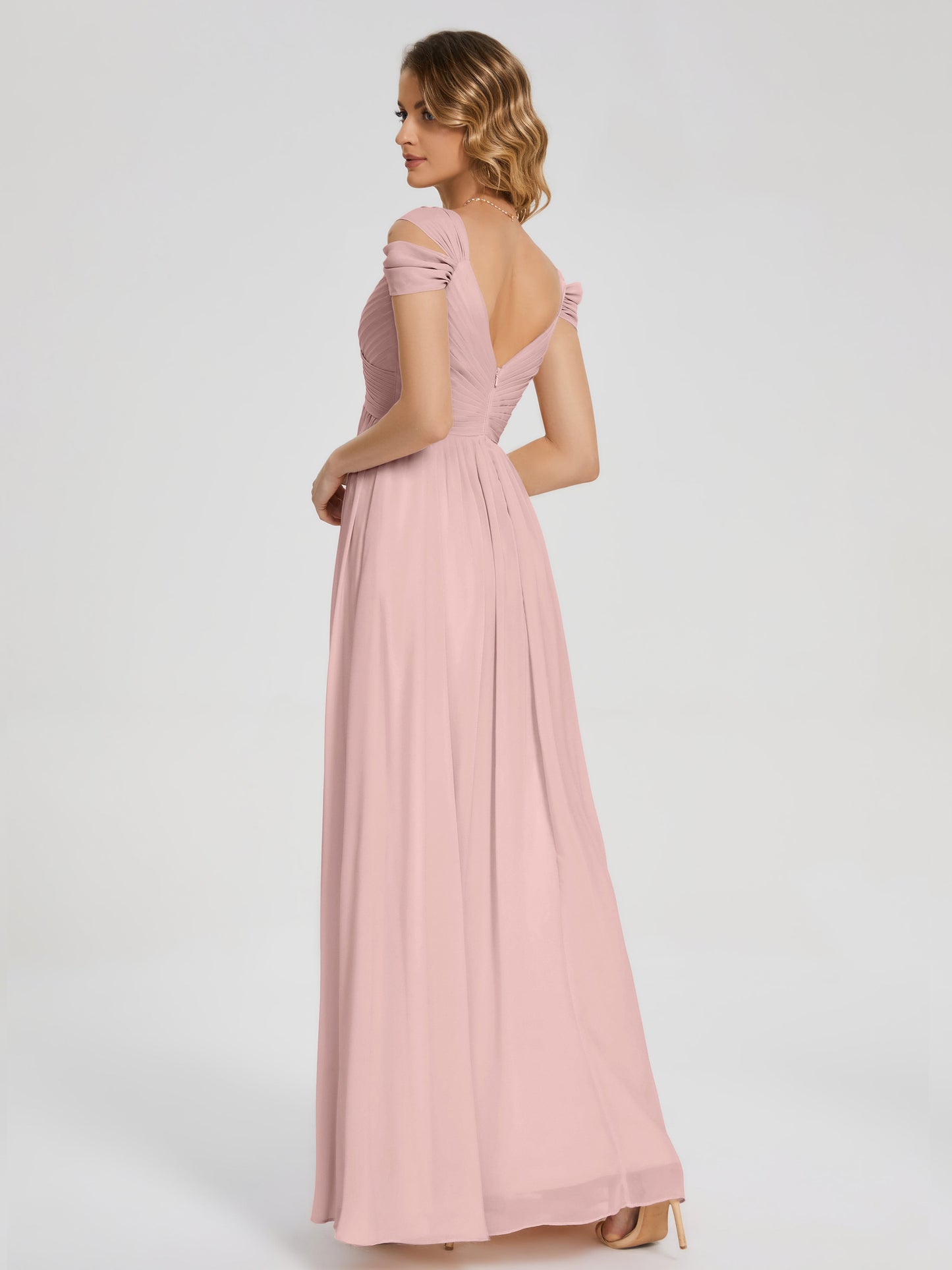 Charlee Straps Side Slit Empire Bridesmaid Dress
