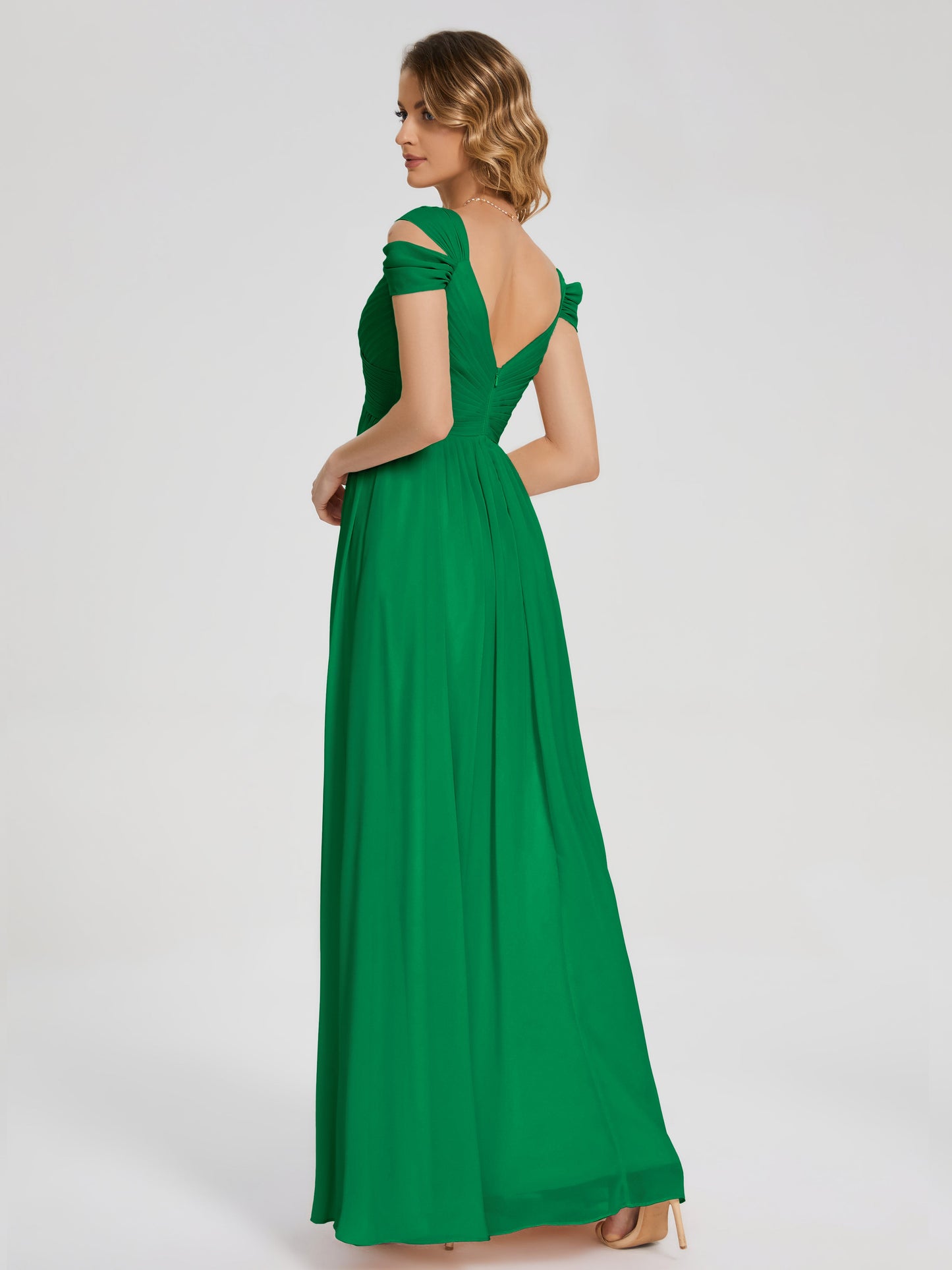 Charlee Straps Side Slit Empire Bridesmaid Dress