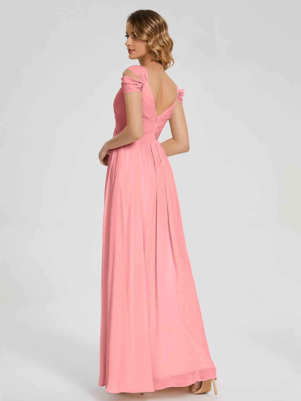 Charlee Straps Side Slit Empire Bridesmaid Dress