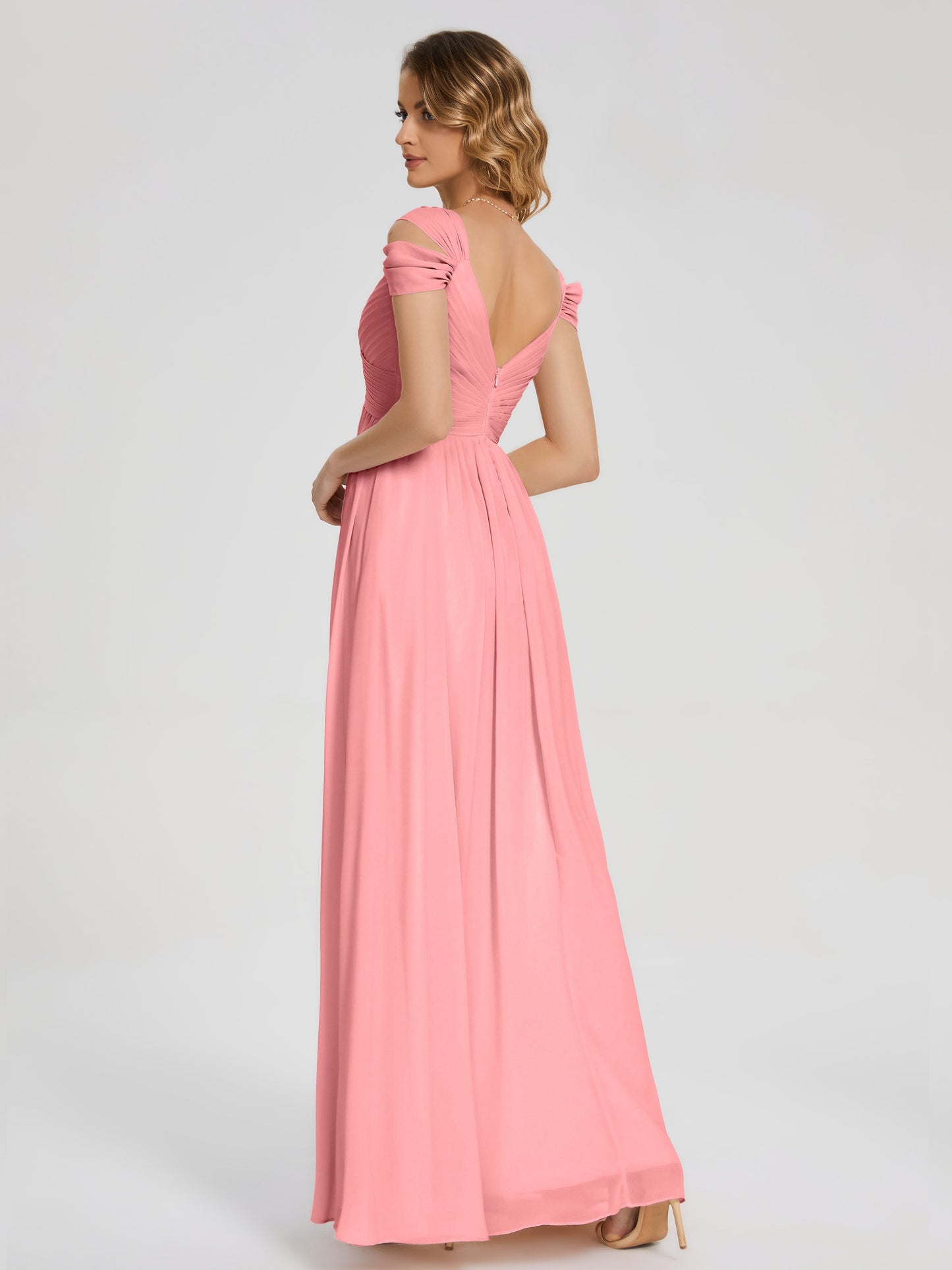 Charlee Straps Side Slit Empire Bridesmaid Dress