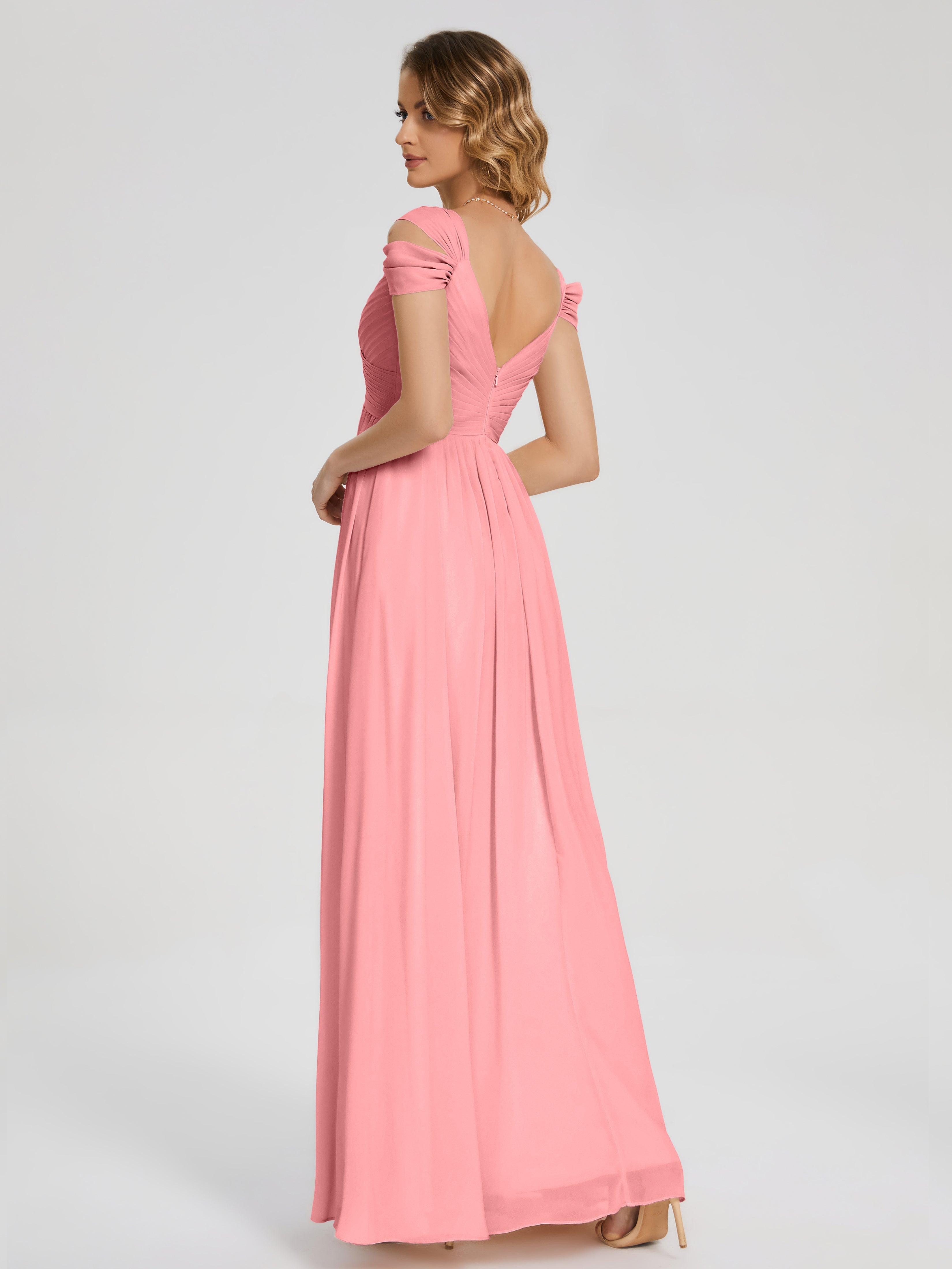 Charlee Straps Side Slit Empire Bridesmaid Dress