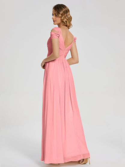 Charlee Straps Side Slit Empire Bridesmaid Dress