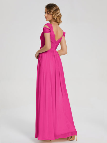Charlee Straps Side Slit Empire Bridesmaid Dress