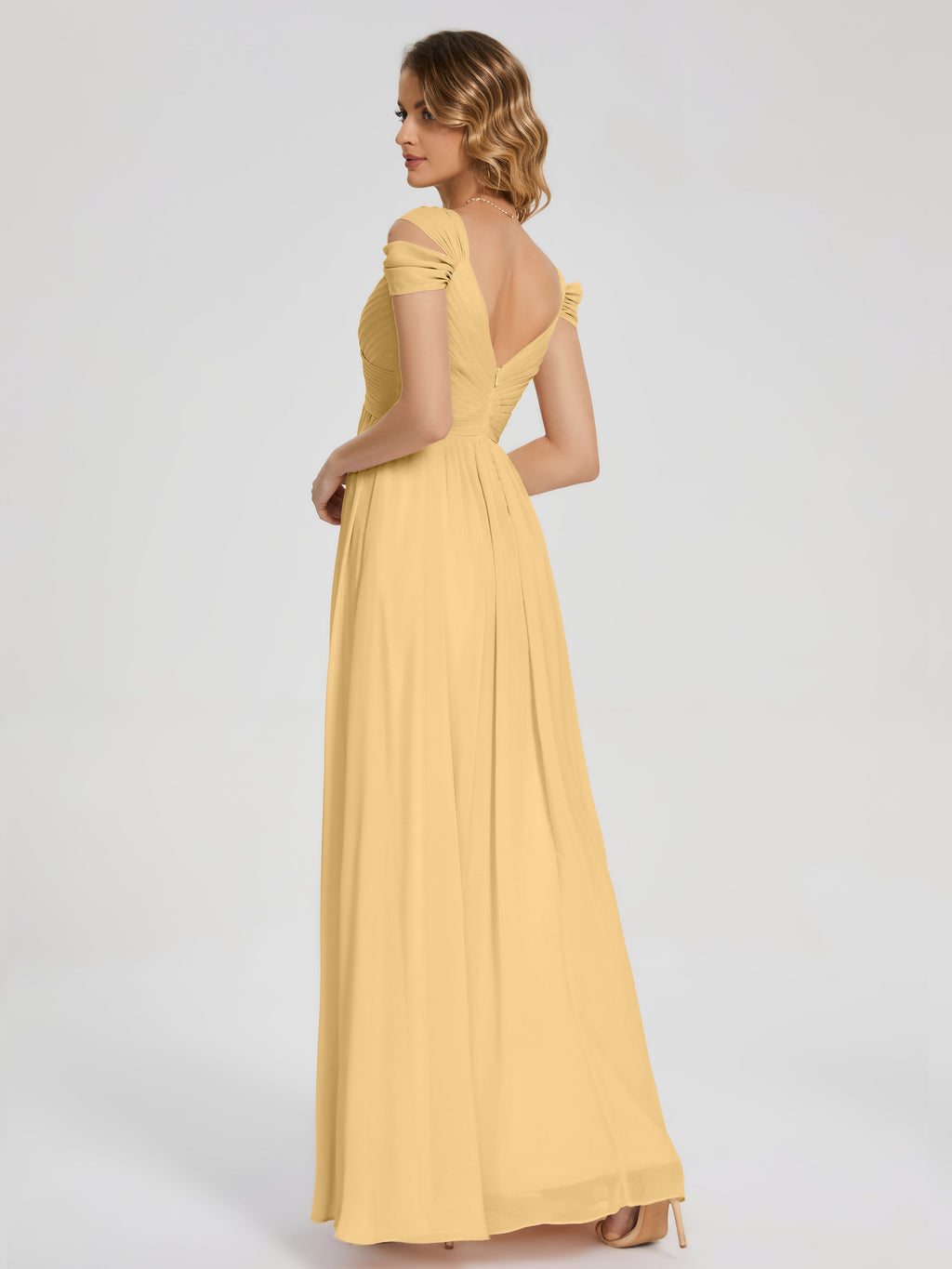 Charlee Straps Side Slit Empire Bridesmaid Dress