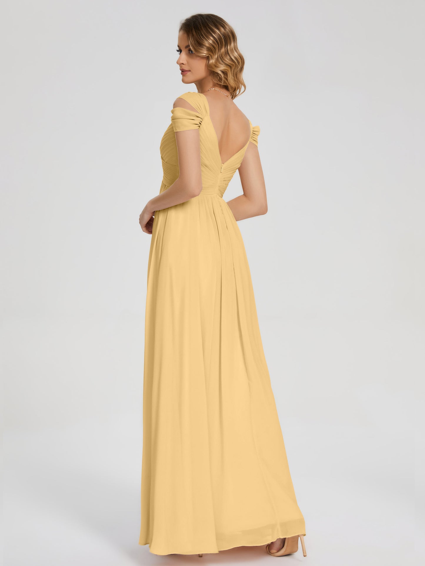 Charlee Straps Side Slit Empire Bridesmaid Dress