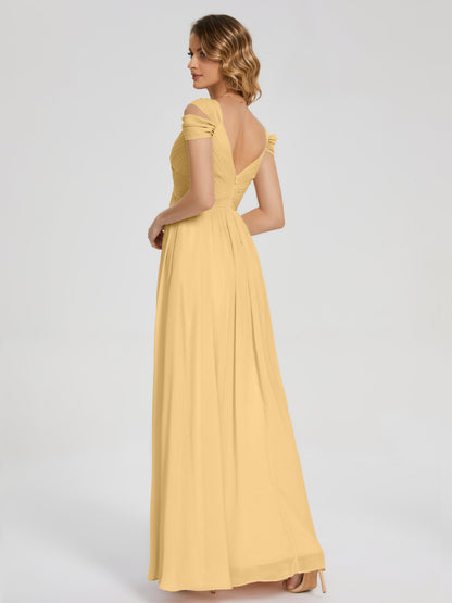 Charlee Straps Side Slit Empire Bridesmaid Dress