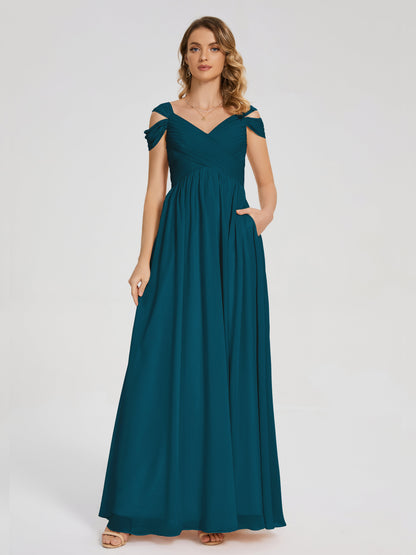 Charlee Straps Side Slit Empire Bridesmaid Dress