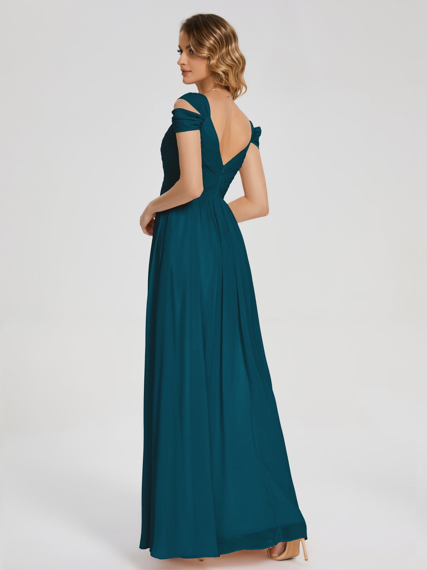 Charlee Straps Side Slit Empire Bridesmaid Dress